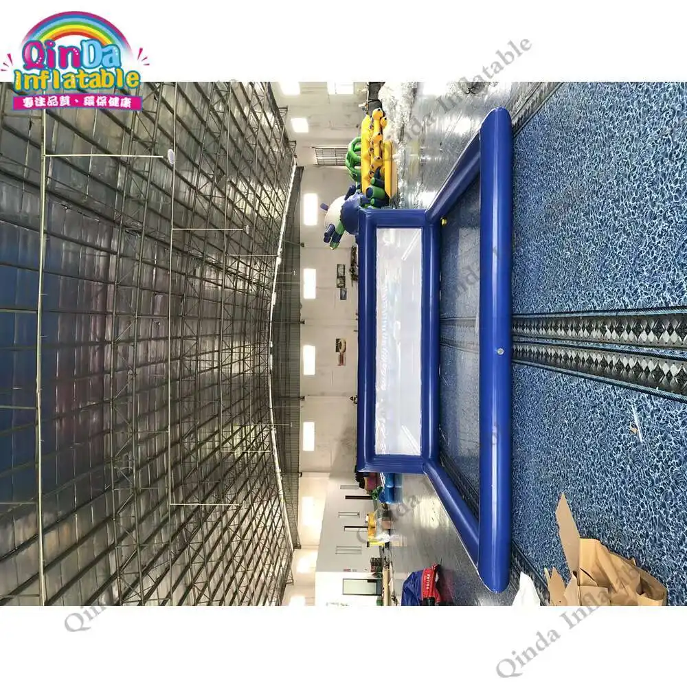 Hot Summer Games Inflatable Aqua Volleyball Field 10m Inflatable Beach Volleyball Court For Sea