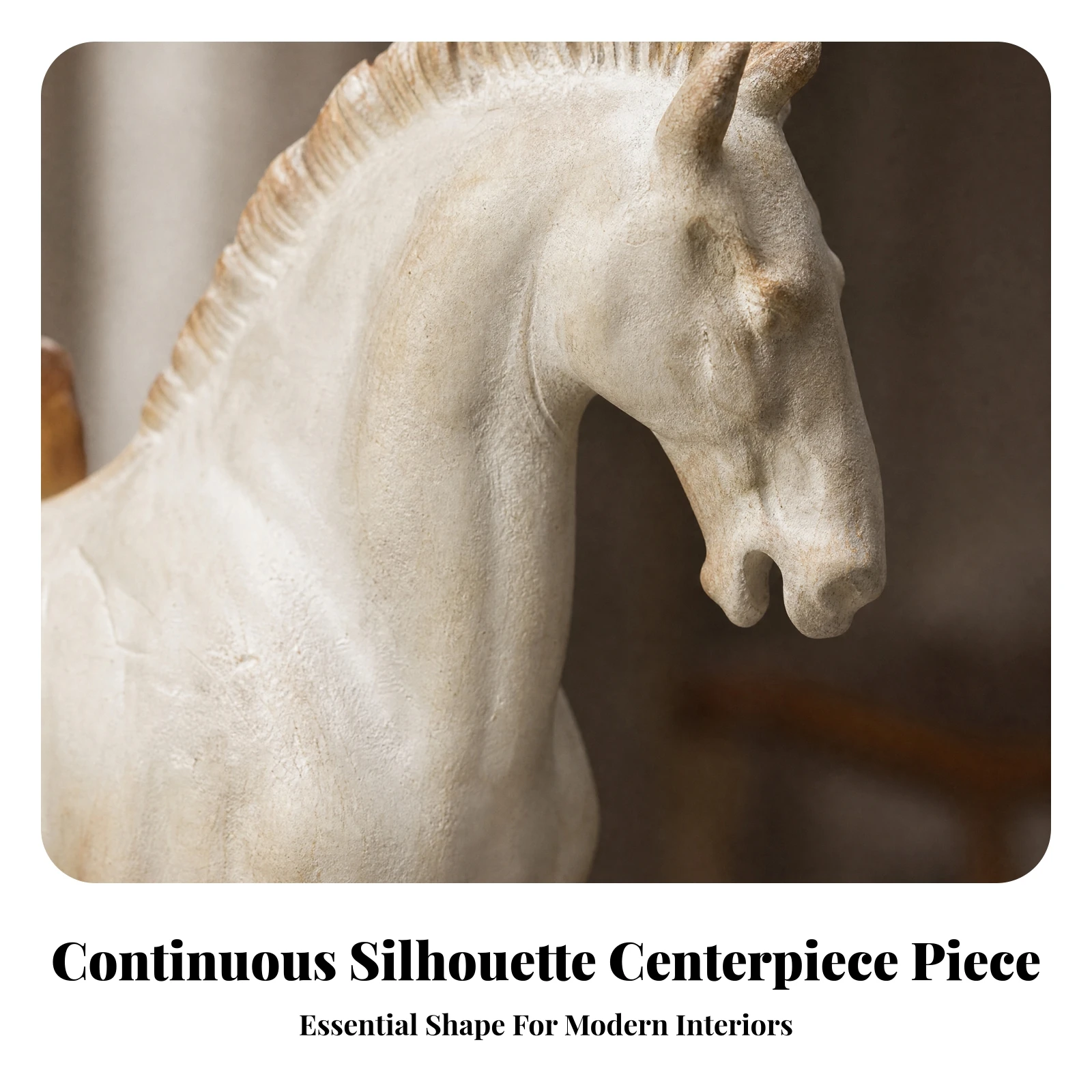 Resin Horse Sculpture Artistic Rearing Horse Sculpture Equestrian Decor Elegant for Living Room, Office