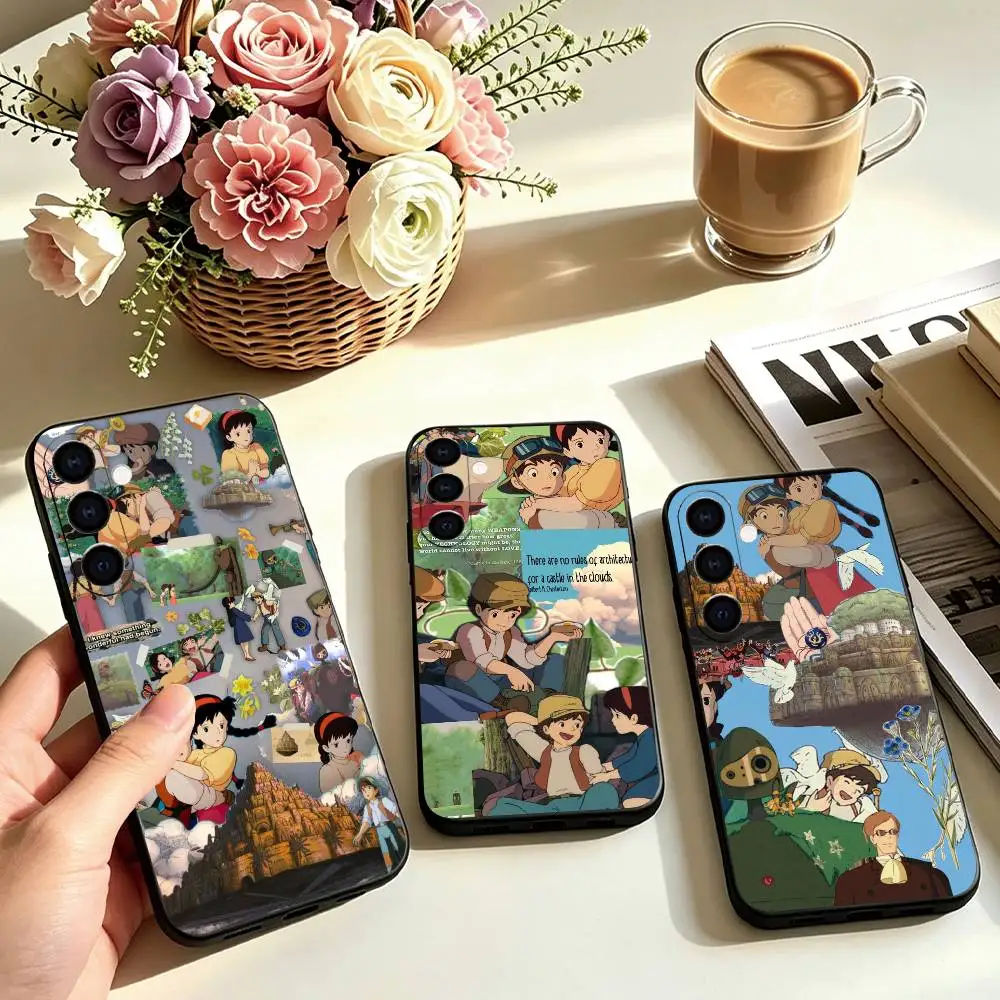Anime Castle in the Sky  Phone Case For Samsung Galaxy A73,A72,A71,A70,A53,A52,A51,Others Soft Black Cover Gift