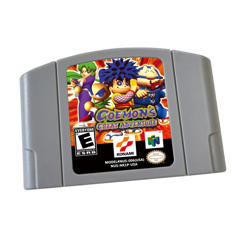 N64 games Cartridge-Goemon Greatadventure NTSC Version Retro Games reconstructed