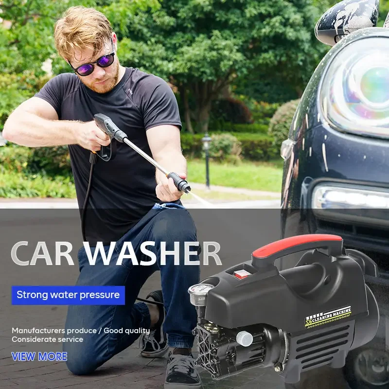 2000W High Pressure Car Washer Pump Portable Washing Machine Water Gun Camping Foam Generator Tornador Portable Cleaner