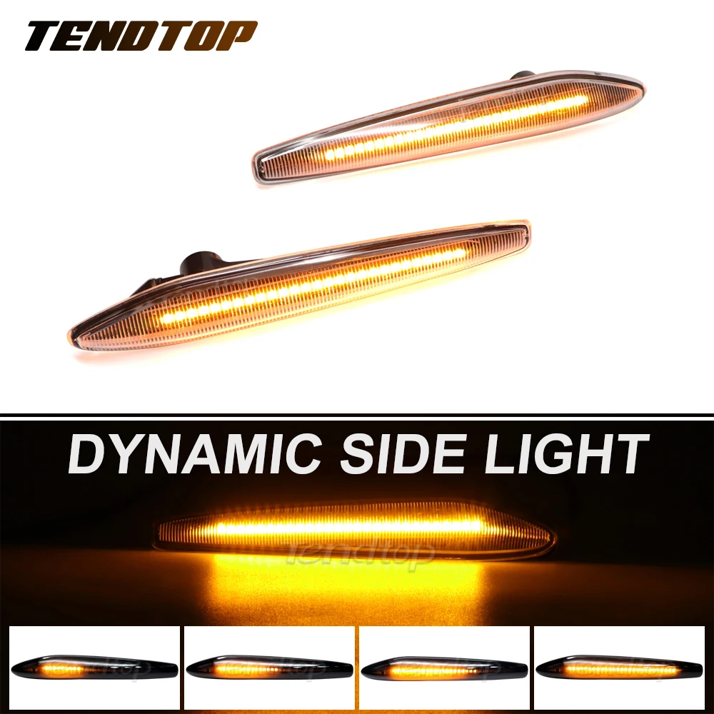 2Pcs LED Dynamic Side Marker Lights Arrow Turn Signal Blinker Lamps For Alfa Romeo 159 Sportwagon Boera Spider typ 939 2005-2012