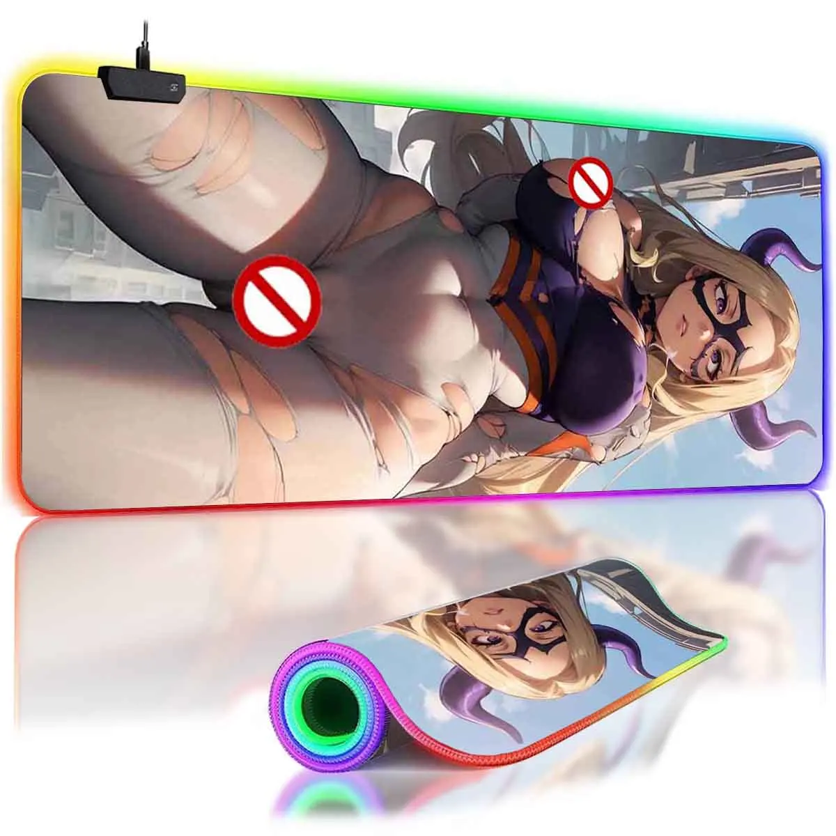 

Аниме Мт с подсветкой RGB. Коврик для мыши Mount Lady Anime My H_Hero Academia Overwatch Коврик для мыши Коврик для мыши Нескользящий коврик для геймерской клавиатуры