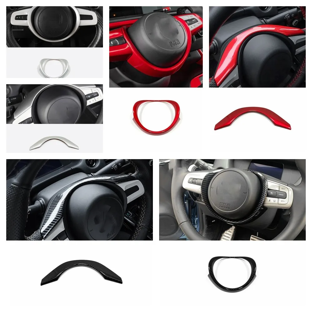 For Honda Fit Jazz 2020 2021 2022 Accessories Car Steering Wheel Frame Decoration Cover Trim Car Styling Interior Styling