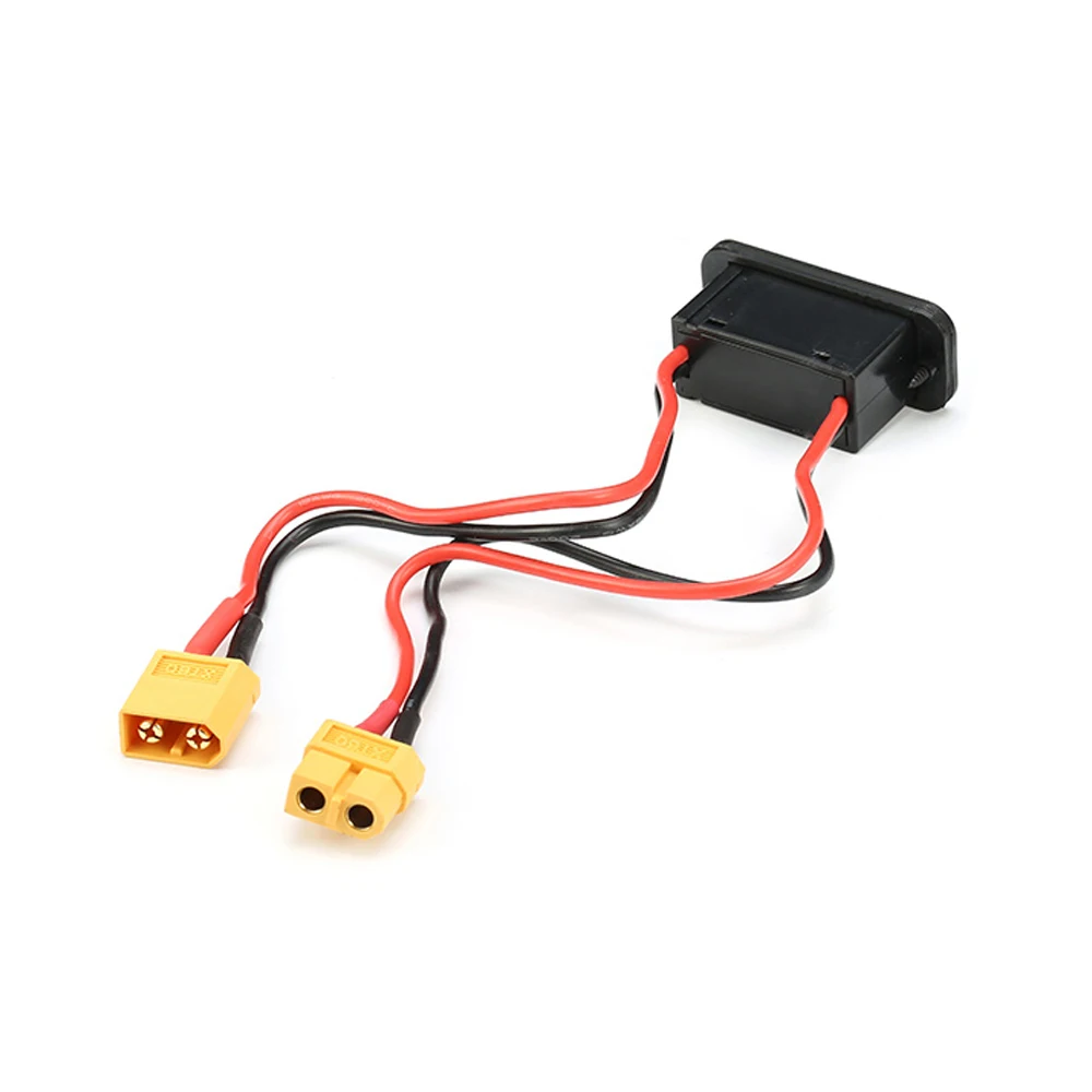 

RC Heavy Duty Battery Harness Switch XT60 Plug Built In Charging Socket RC Large Current Lipo Battery Switch for Car Aircraft