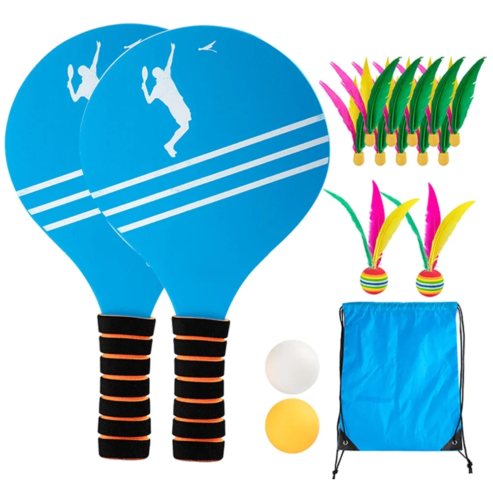 Summer New Paddle Ball Game Set,Beach Tennis Badminton Racket Paddle Kit,Portable Outdoor Sport for Park Beach Open Space