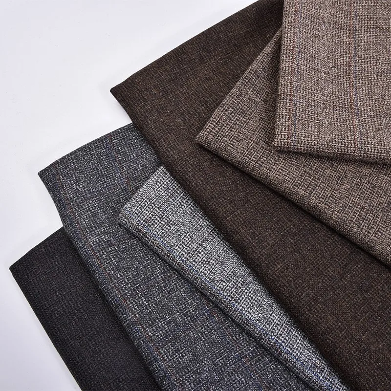 

wool blended fabric twill men's and women's suits workwear casual trousers slightly elastic