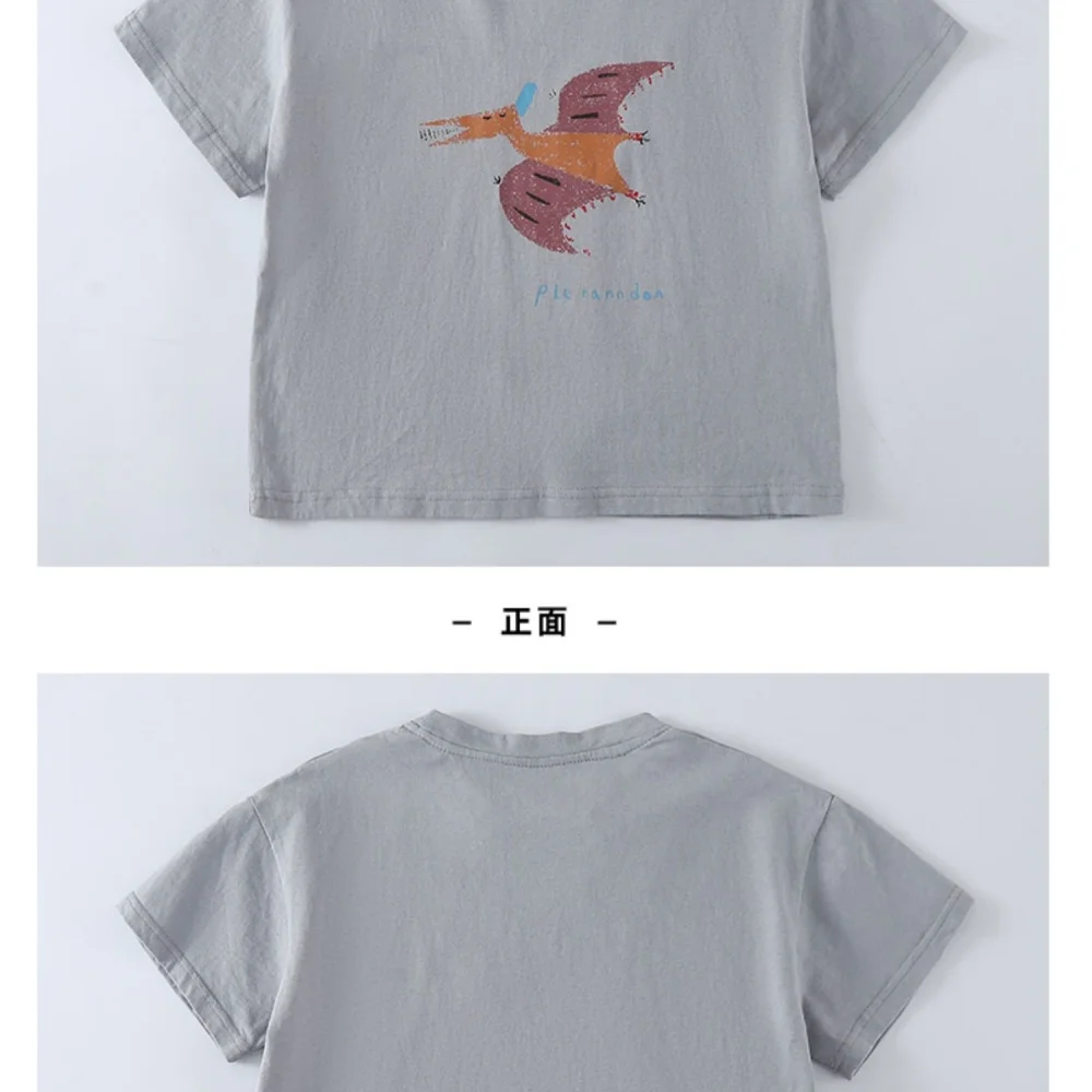 تي شيرت للأطفال من القطن الخالص بأكمام قصيرة طراز جديد للرجال والفتيات ملابس صيفية فضفاضة رائعة صديقة للبشرة وقابلة للتنفس