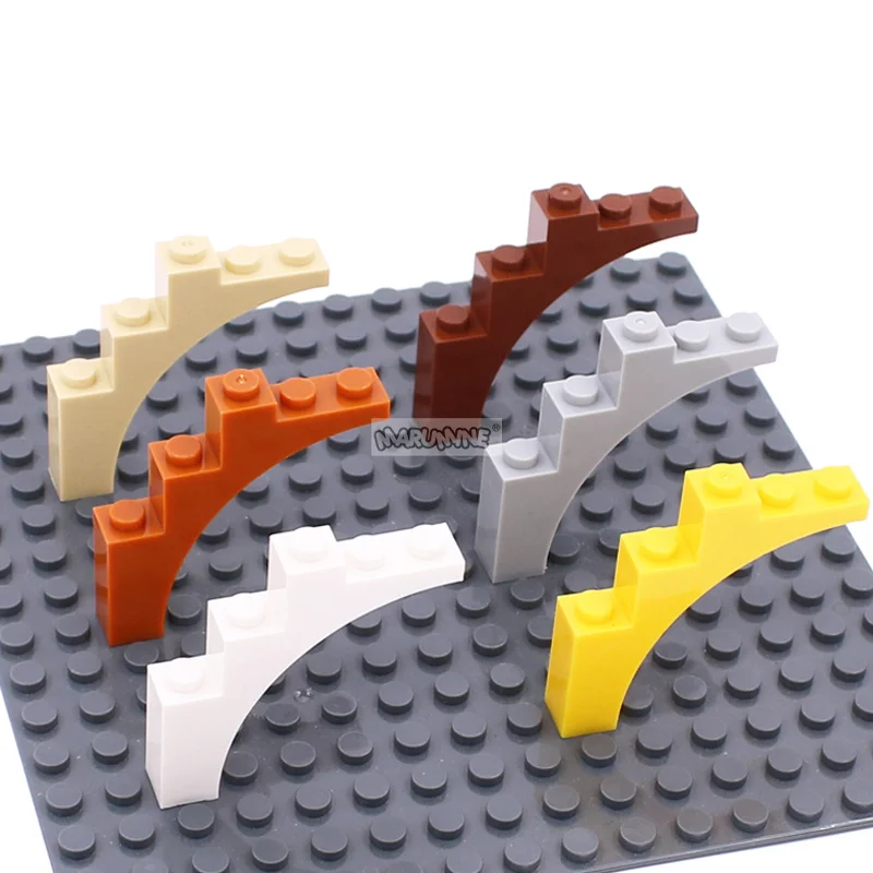 Marumine 15PCS MOC Bricks W. Bow 1x5x4 Arch Trunk Particles  Building Blocks Parts 2339 14395 DIY Classic Tree Accessories