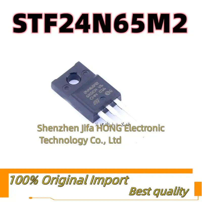 10PCS/Lot   STF24N65M2 MOSFET  N-Channel 650V 16A TO-220F Imported Original Best Quality