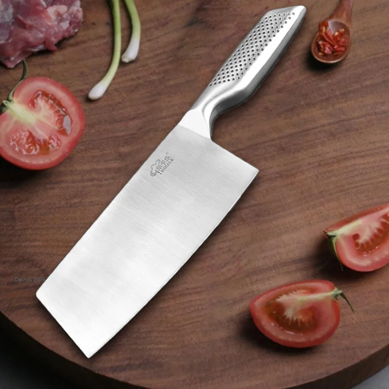 Coltello da cucina da 7 pollici mannaia da cuoco giapponese in acciaio inossidabile Chef macellaio tagliere affettatrice per carne Santoku coltelli