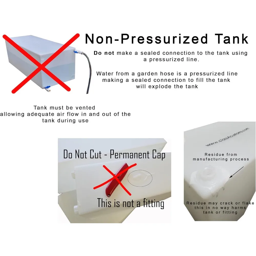 13 Gallon Water Tank and Plumbing Kit for Class A Customs T-1300-BPK