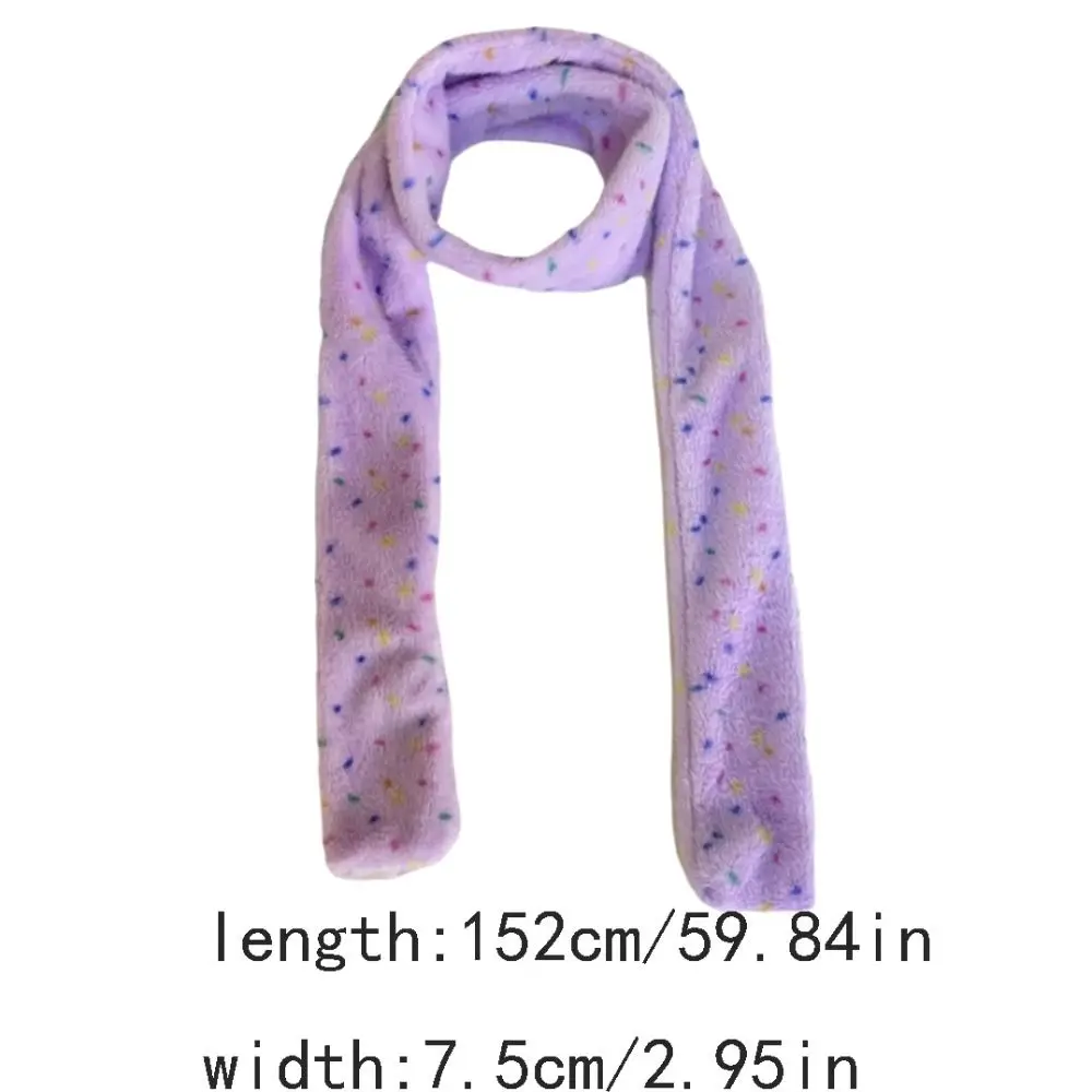 Fashion Colorful Dopamine Dot Scarf Korean Style Narrow Cashmere Knitted Scarf Thickened Windproof Winter Neck Warmer Daily