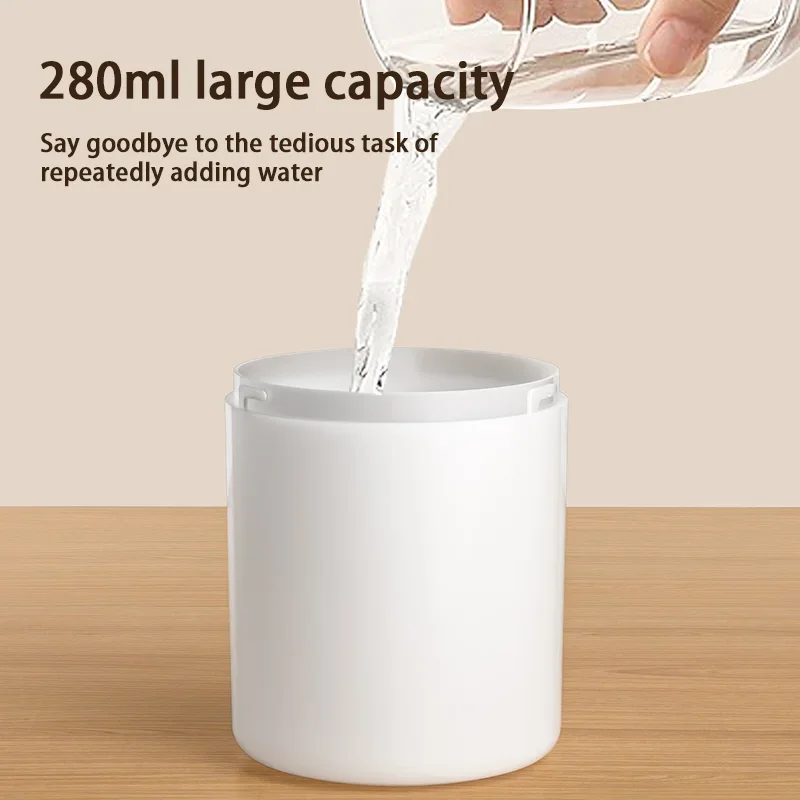 Two Hole Humidifier 280ML Cold Mist Humidifier with Timer USB Charge Silent Mini Humidifier Night Light for Bedroom Office Car