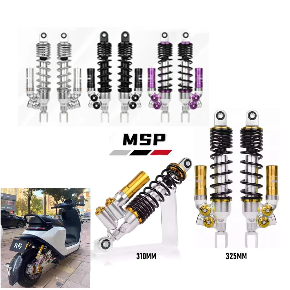 MSP*DDS CNC 290mm 310mm Motorcycle Invert Rear Shock Absorber For RSZ FORCE Niu N1S/U+B/UQI Ninebot E80/N70C Universal Modified