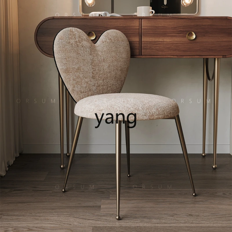 LMM French Vintage Style Dining Chair Love Creative Art Design Living Room Bedroom Make-up Chair