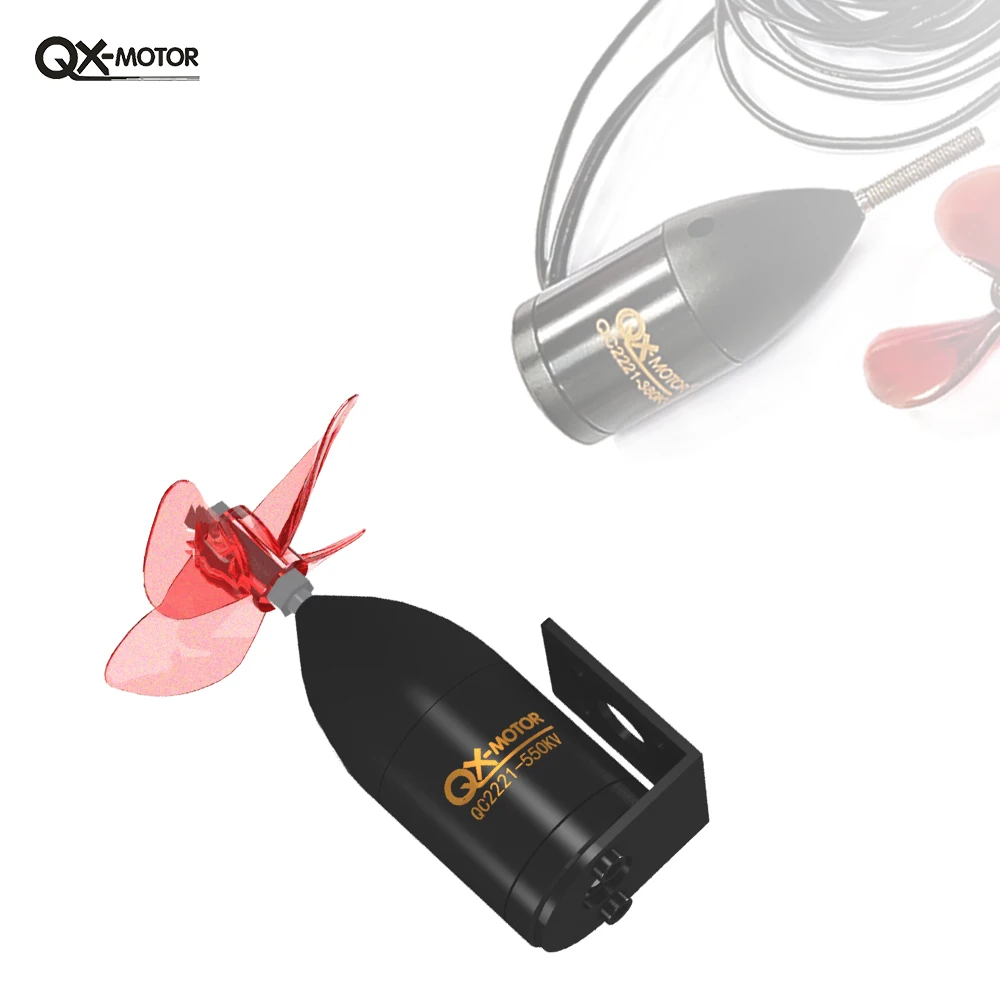 Underwater Thruster QX-MOTOR Waterproof Brushless Motor QC2221 380KV 550KV For Ship Model Toys