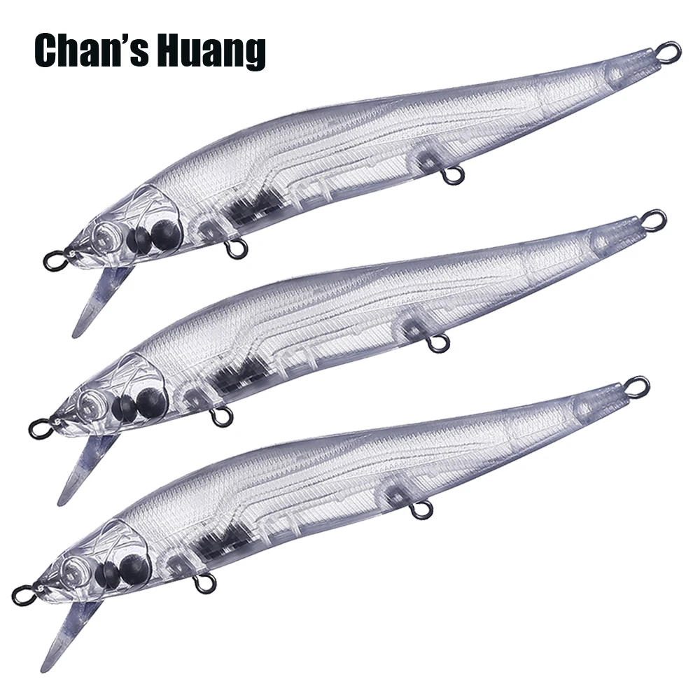 

Chan's Huang 15PCS / LOT 12CM 11G / 4.721IN 0.39OZ Floating Minnow Fishing Lures DIY Transparent Unpainted Medium Diver Blanks