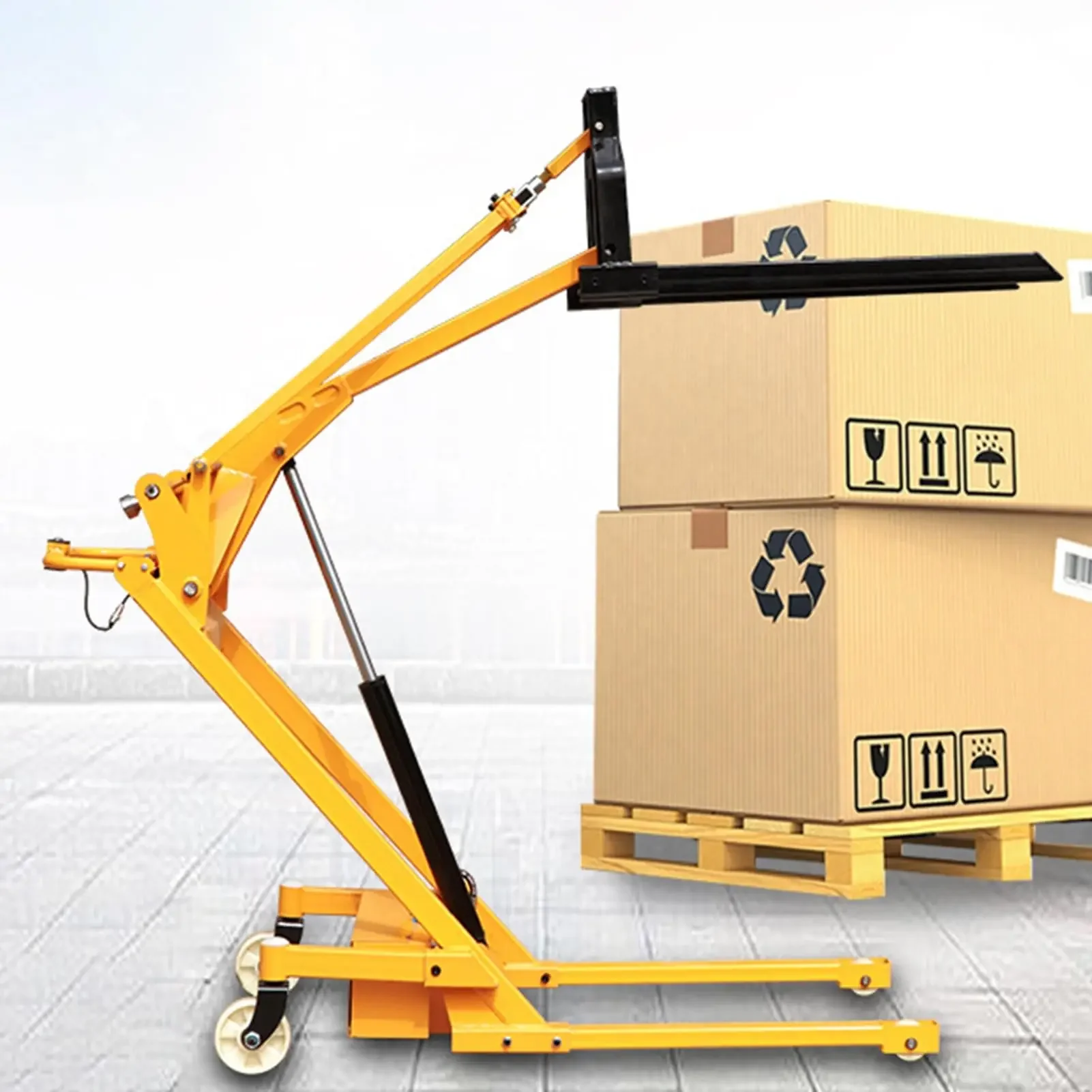 300-500kg Folding Crank Arm Loading And Unloading Truck Small Crank Arm Forklifts Easy To Load And Unload