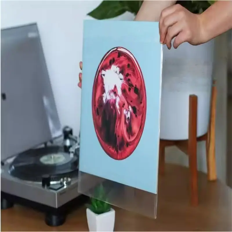 25 peças 12 Polegada mangas externas de registro de vinil premium 33t, lp de armazenamento protetor & capa de álbum, design de aba sem vedação para fácil acesso