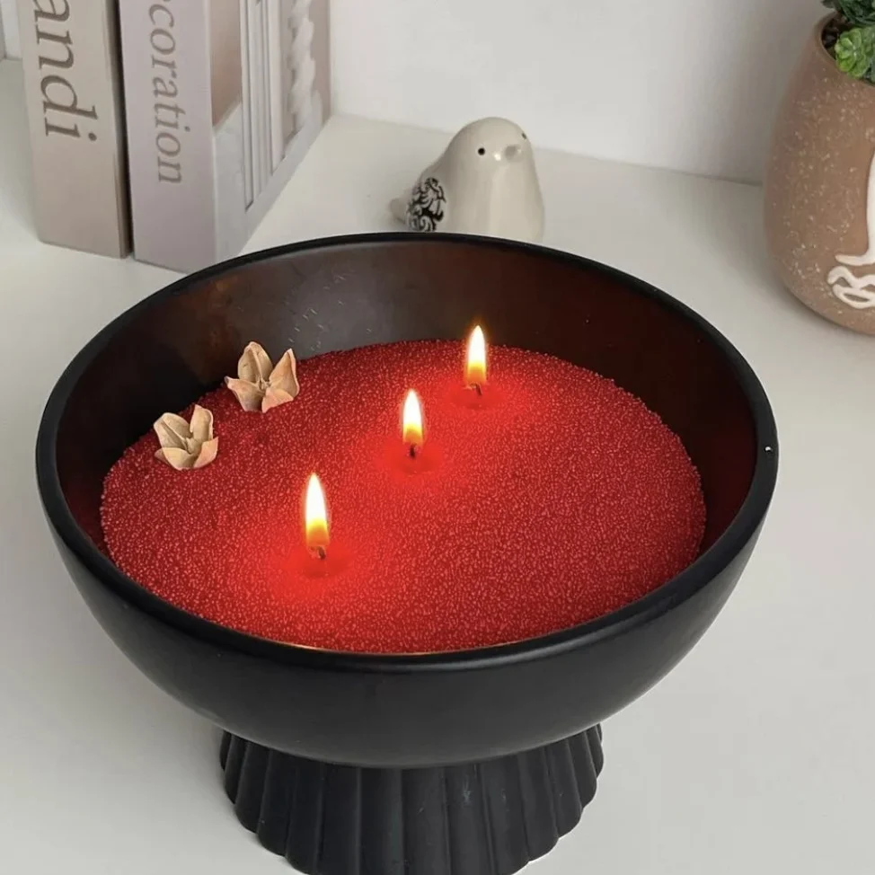 

Ins Hot Pearled Candle DIY Sand Wax Scented Candle Set Floating Candles with Candle Wicks Luxury Christmas Home Decoration