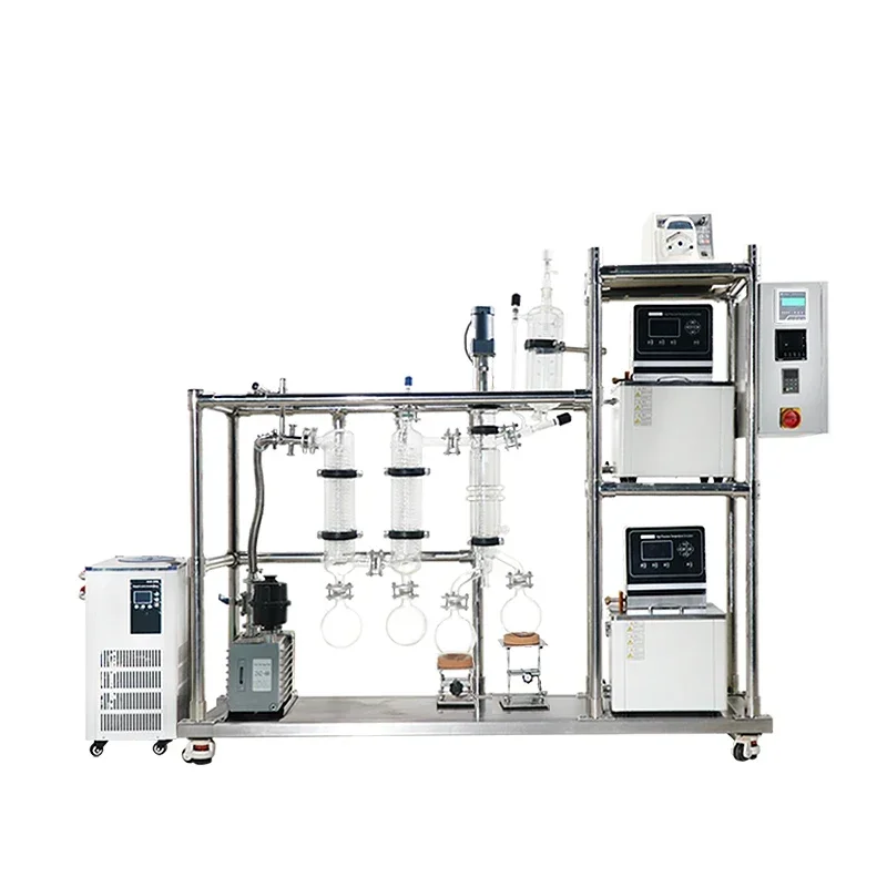 Stainless Steel Tertiary Condensed Glassware Short Path Oil Hybrid Molecular Distillation