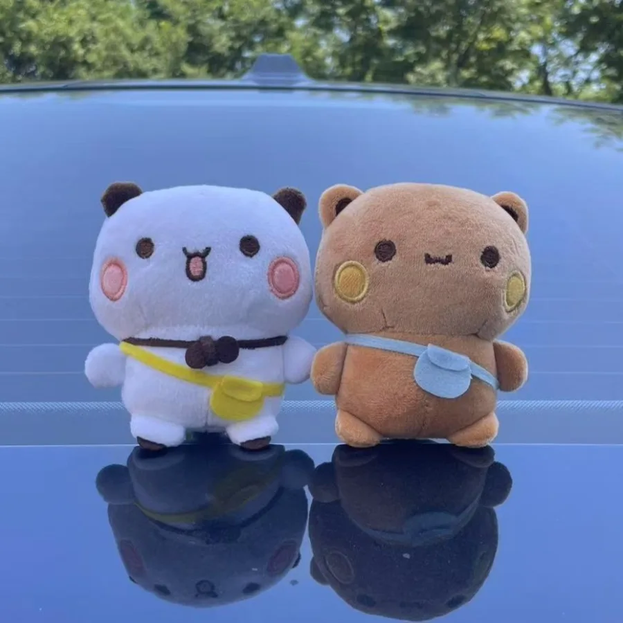 Bubu Dudu أفخم سلاسل المفاتيح Kawaii Yier الباندا الدب بلوشي لعبة قلادة لطيف دمى لينة الحيوانات المحشوة مفتاح سلسلة حقيبة الحلي