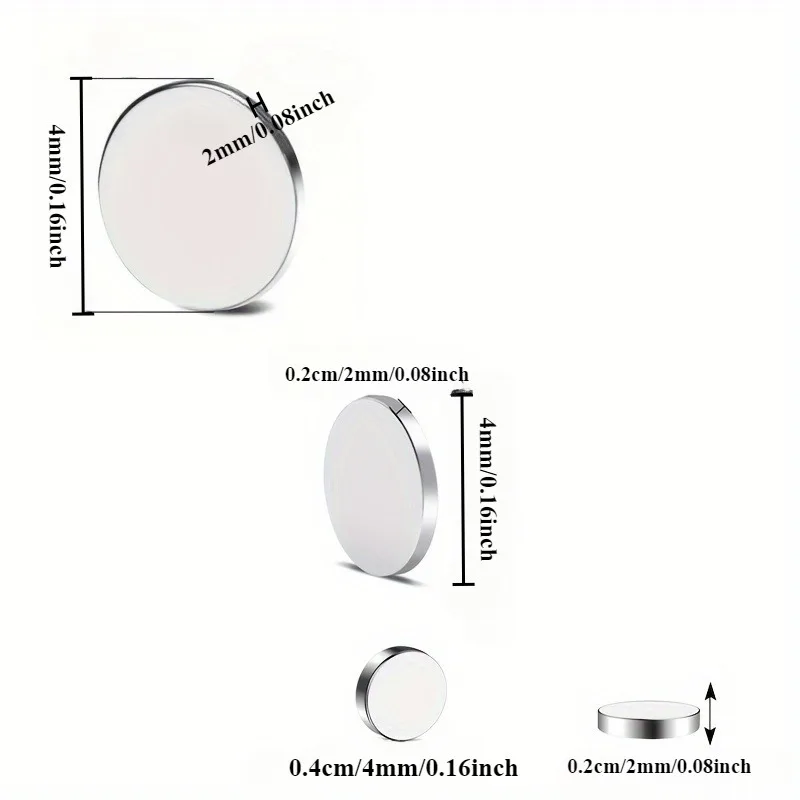 100 standard size 4x2mm circular super strong magnetic discs, suitable for DIY crafts and refrigerator sticker products