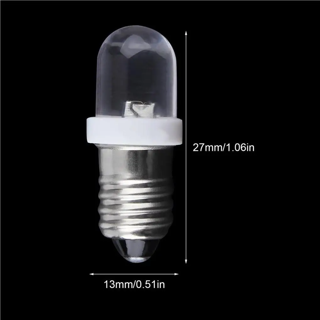 E10 LED Indicator Bulb Cold White 6V DC Bulbs Automobile Instrument Meter Lamp Mini Warning Signal Light Low Power Consumption
