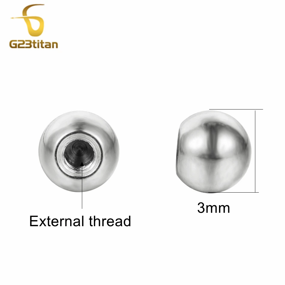 Hypoallergenic Ball Cone Labret Stud Earring Bananabell Horseshoe Ring Medical Titanium Piercing Barbell Generic Body Jewelry