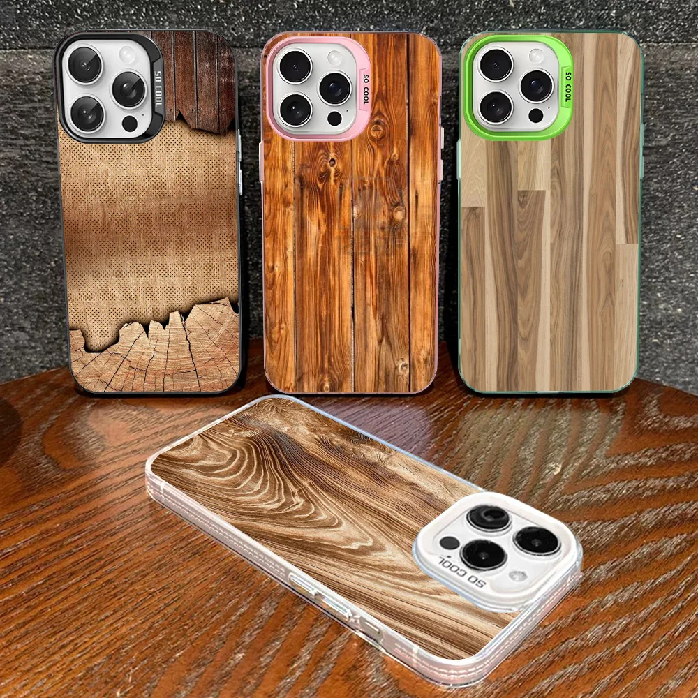 Carved Wood Phone Case For IPhone 16 15 14 13 12 11 Pro Max X XR XSMAX 8 7 Plus Matte Shockproof Back Cover