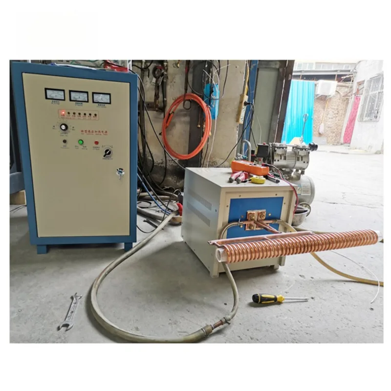 

20-80kw Iron Rod Reheating Furnace High Frequency Induction Heating Equipment For Forging