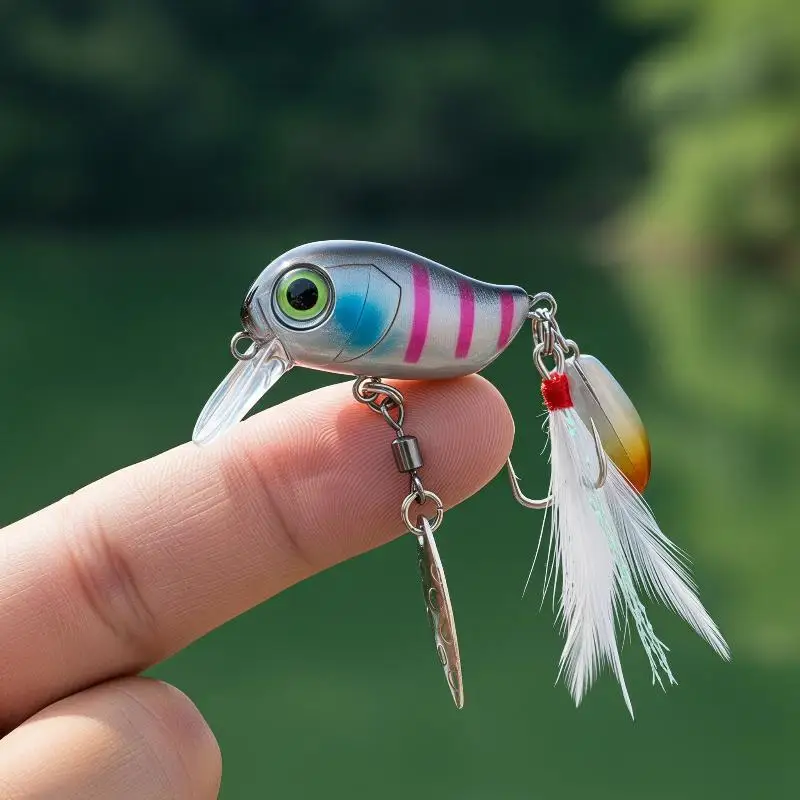Rotating Spinner Spoon Fishing Lures Micro Tappy Metal Sequins 3.8cm 5g Floating for Competitive Fishing Events