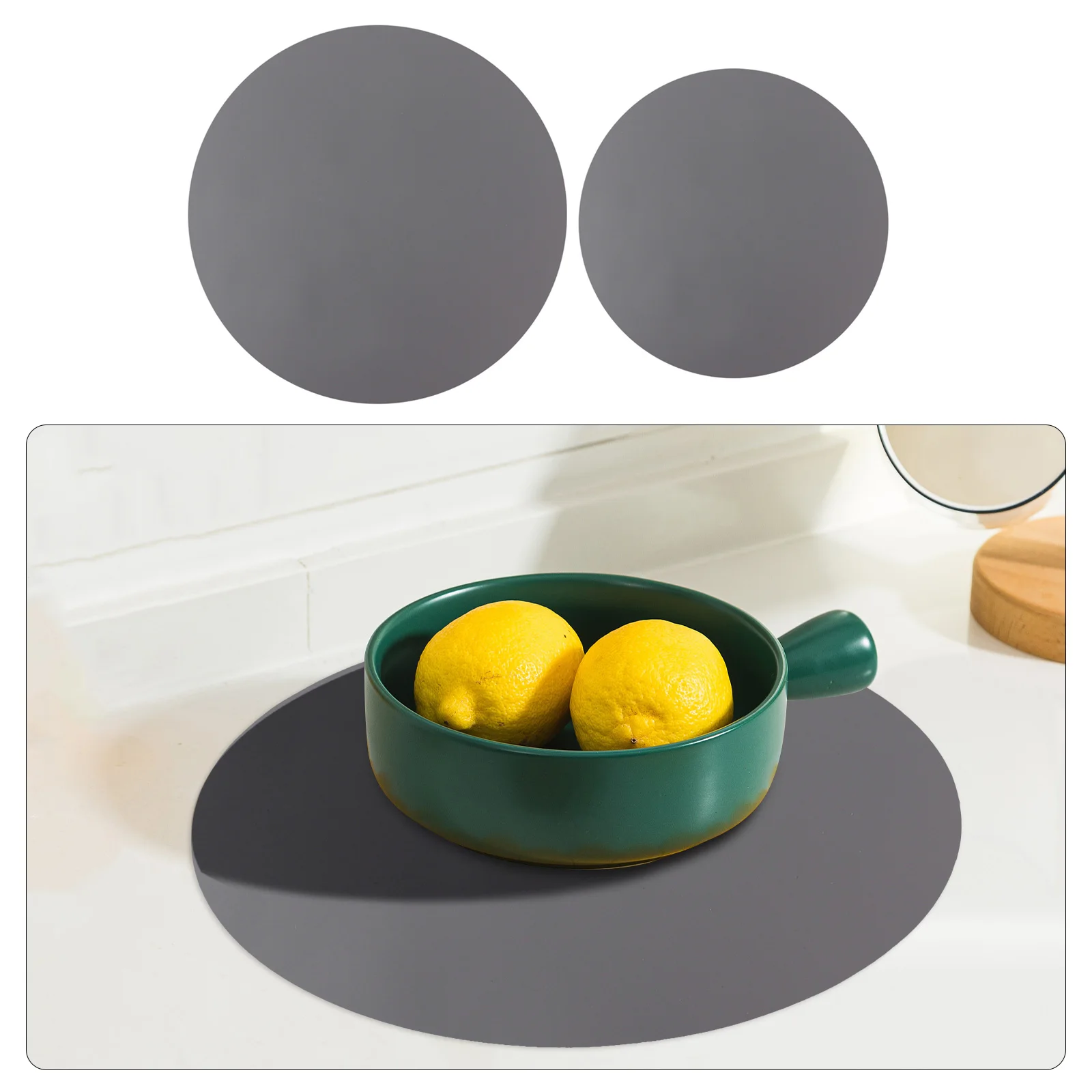 

2pcs Silicone Microwave Oven Mat Heat Resistant Tableware Protector For Turntable Hot Pots Plates Anti-Scald Dining Mat Kitchen