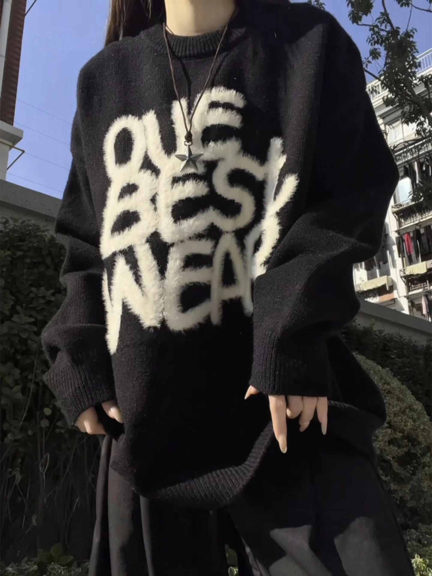 

Мужской зимний мягкий вязаный свитер с круглым вырезом в стиле американского мультфильма, высококачественная базовая одежда для пар