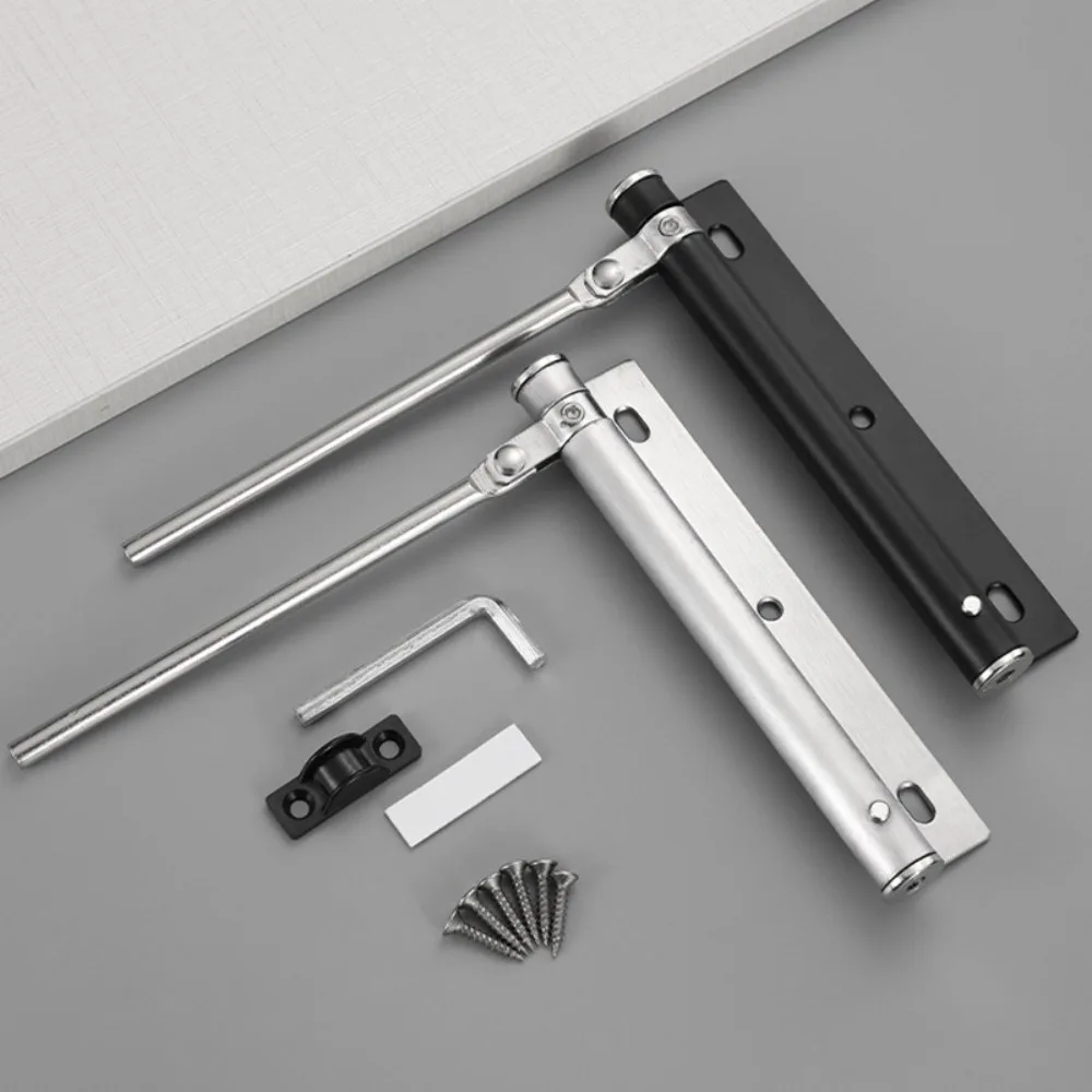 Stainless Steel Automatic Door Closer Anti-Collision Push-Pull Door Silent Door Closer Easy Home Use Hydraulic Adjustable