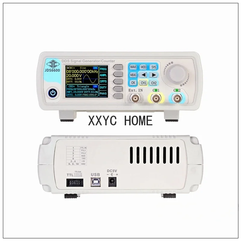 Frequency Generator JDS6600 15MHz DDS Function Signal Generator Source Dual 2-CH Frequency Meter Arbitrary Waveform Pulse Genera