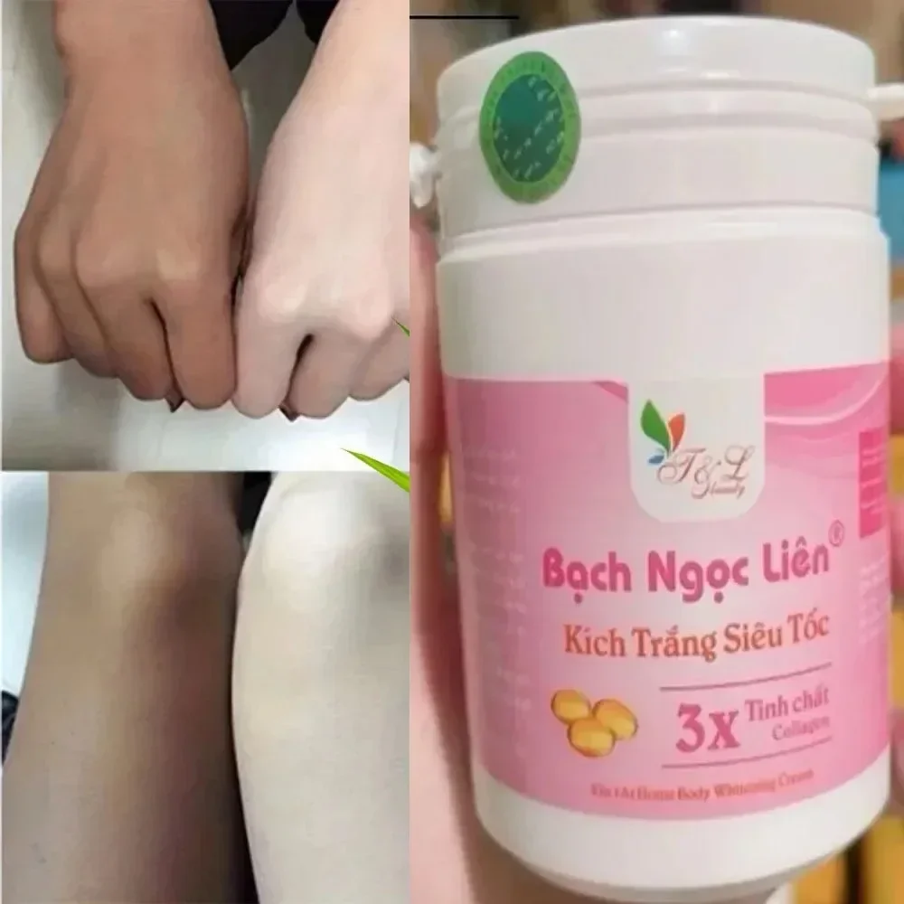 

brighter whiteness Kem kích trắng bạch ngọc liên 3X tinh chat collagen 2in 1 at home kem body siêu trắng Remove dark