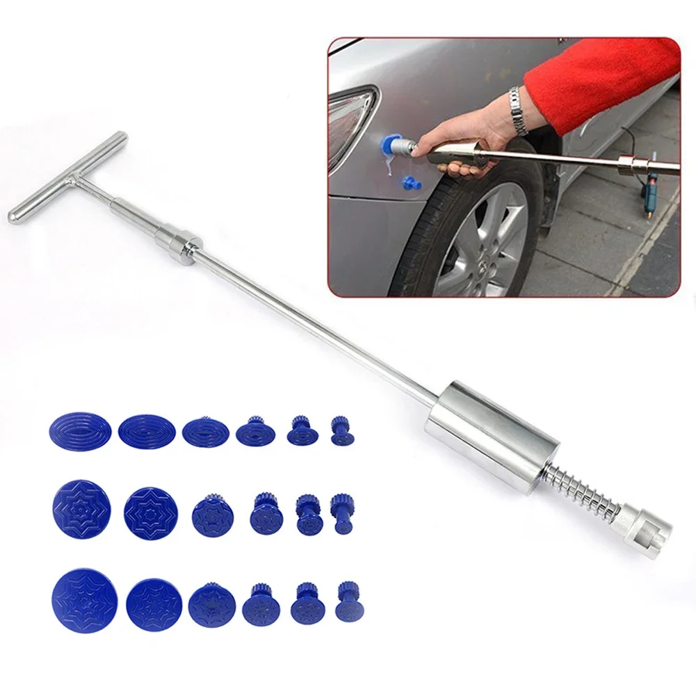 Car Dent Repair Tools Auto Meta Body Repair Dent Puller Tool Kit Slide Hammer Reverse Hammer Glue +18pcs Glue Puller 50cm 43cm