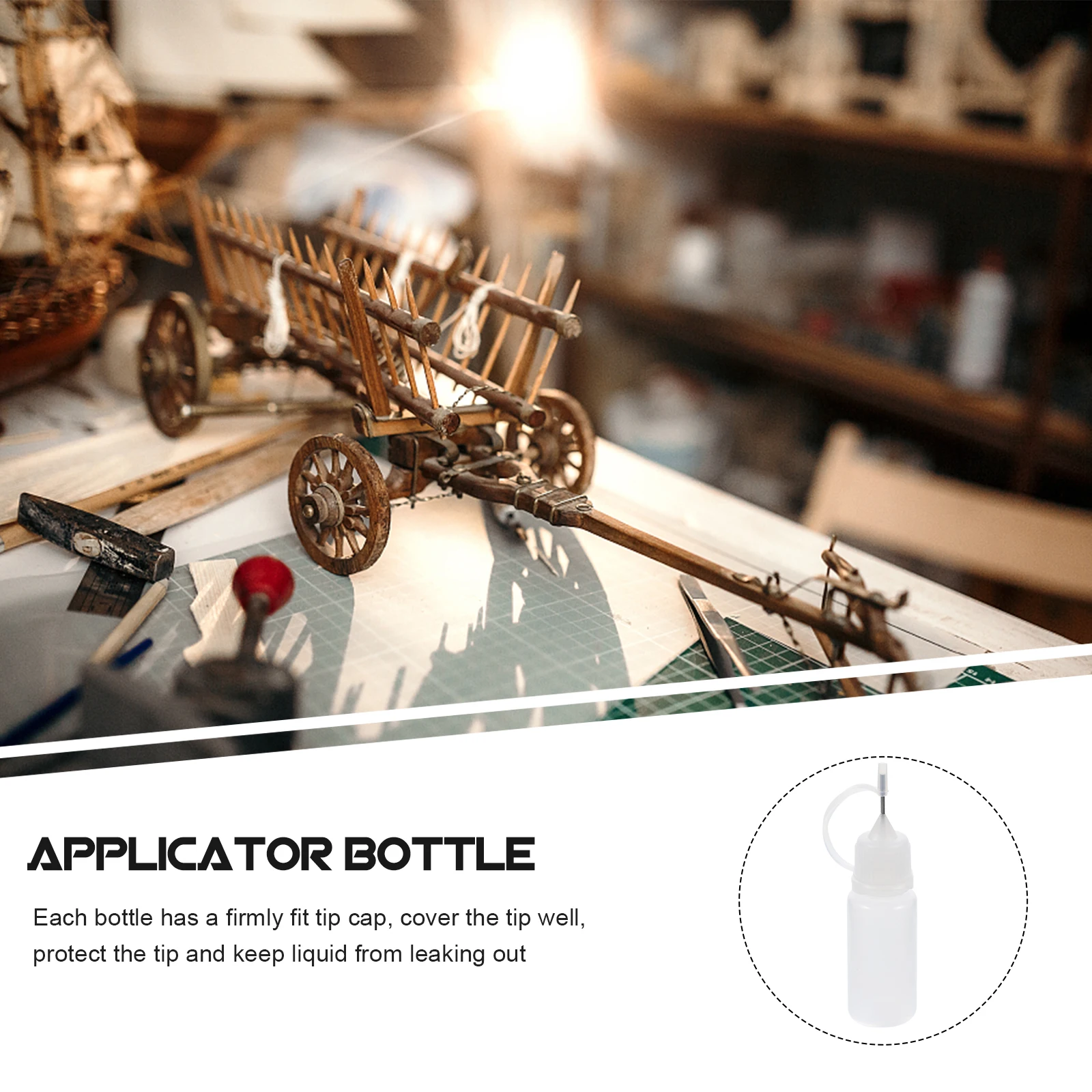 

10pcs Oil Bottle 0 3 Ounce 8 4Cm Height Precision Tip Applicator DIY Quilling Needle Tool Plastic Squeeze Glue
