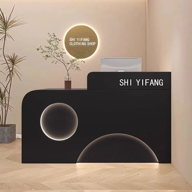 モダンなホテルの受付デスク、ショップ、ビューティーバー、高級レストラン、エグゼクティブ受付デスク、ディスプレイ、モストラドール、商業用家具