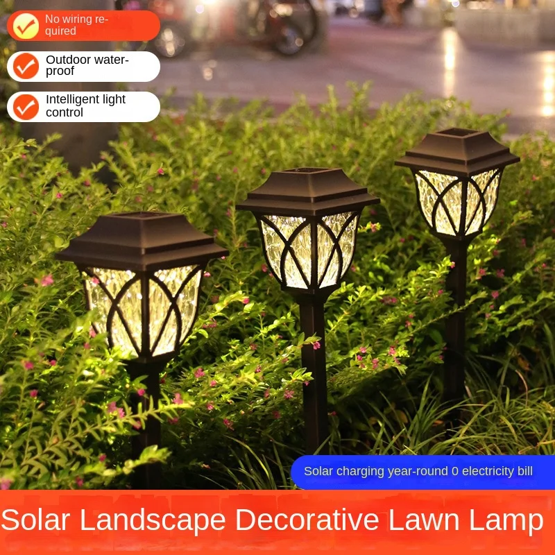 

Solar powered outdoor home decoration garden floor light and shadow lamp, courtyard light, waterproof lawn light