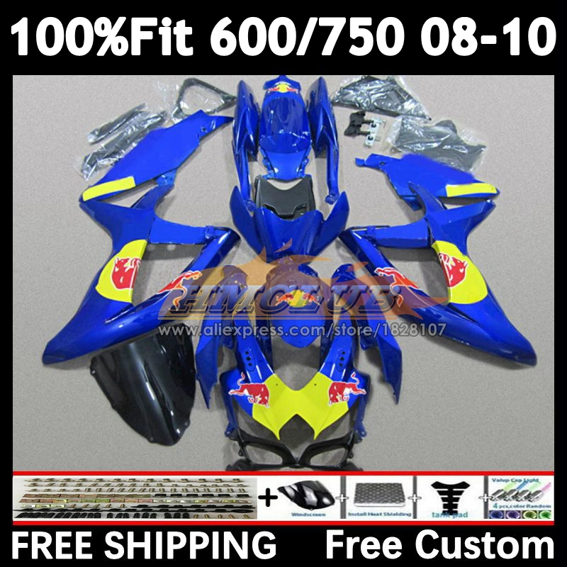 

Injection For SUZUKI red yellow GSXR 600 750 CC GSXR600 2008 2009 2010 15No.132 GSXR-600 GSXR-750 K8 GSXR750 08 09 10 Fairing