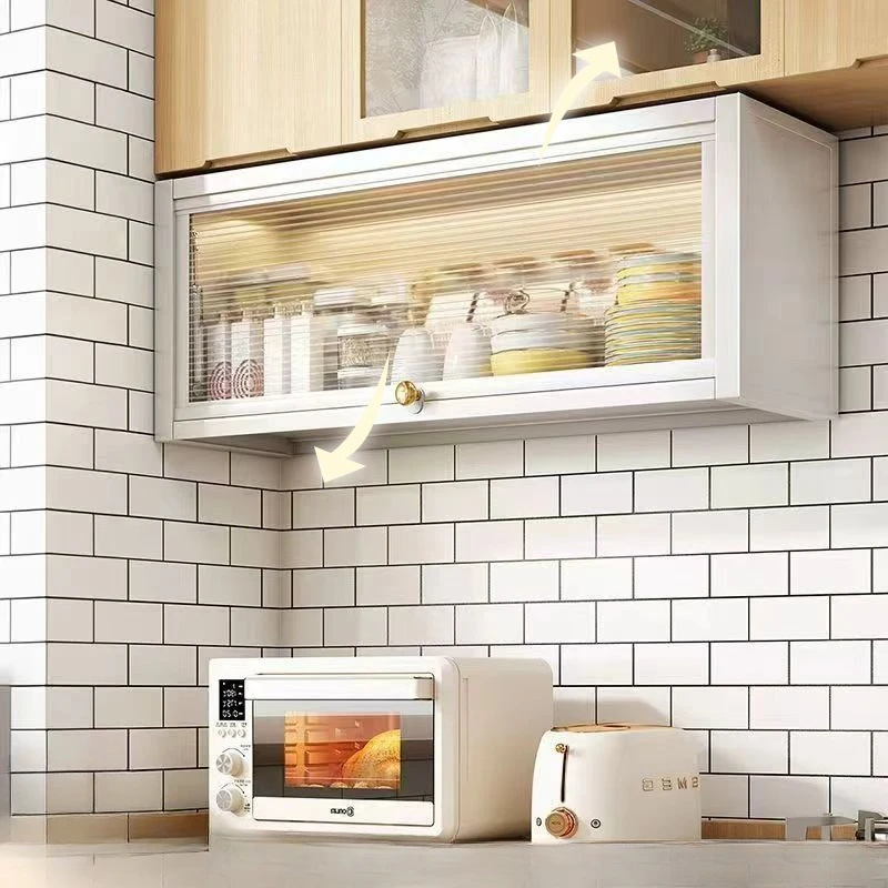 Kitchen seasoning rack, wall-mounted hanging cabinet, condiment storage below household wall non-punching cabinet shelf