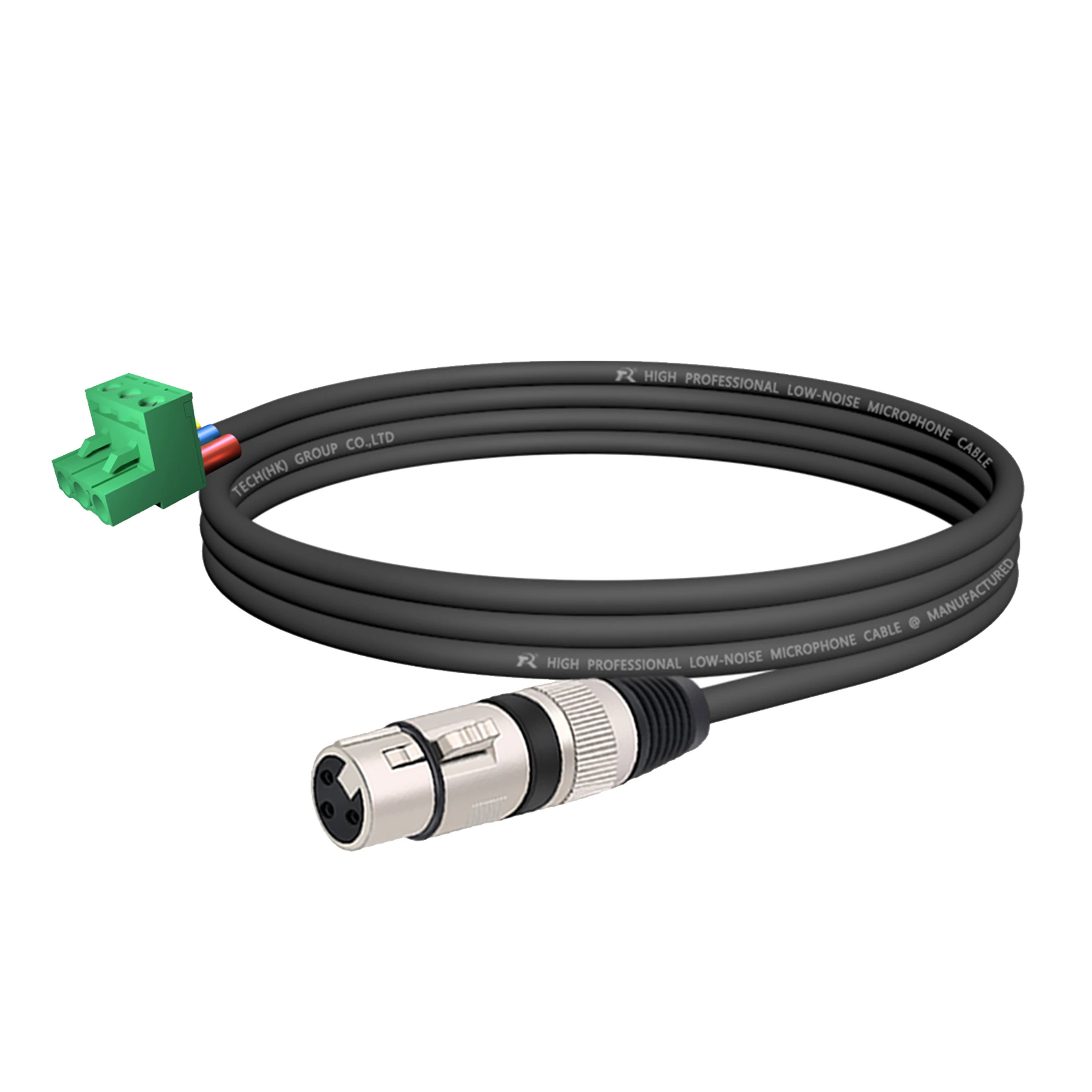 1 Stück Silber-Stecker mit Farbigem Endring und Farblich Passender Kabelummantelung, Profi-Audiokabel, Phoenix 3M/2EDG 5.08 3P zu 3P XLR M/F Kabel – Detail 15