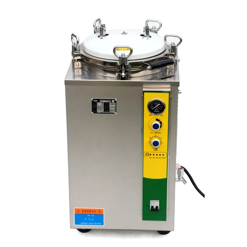 Vertical Autoclave Sterilizer 35-150L for Lab, Food, Mushroom & Hospital Use
