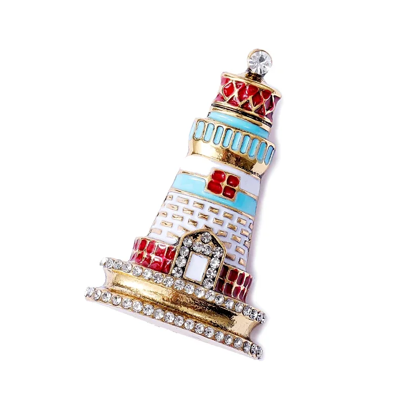 muylinda New Enamel Light House Brooch Pin For Men's And Women's Banquet Coat Suit Fashion Accessories Brooches Pins