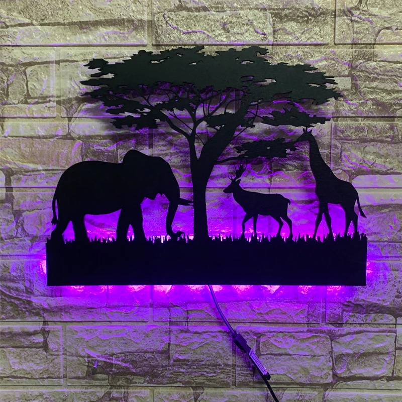 Creative LED light-emitting 3D wall lamp interior decoration background atmosphere light USB colorful night light