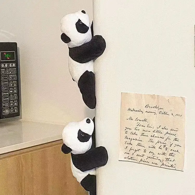 Panda figurine fridge magnet - cute little bear magnetic home decoration