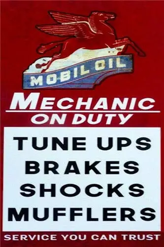 Lplpol Metal Tin Sign Mobil Oil Mechanic Sticker Bar Pub Home Vintage Retro Poster